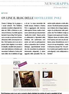 Poli-Express.com on the wine magazine  I GRANDI VINI 